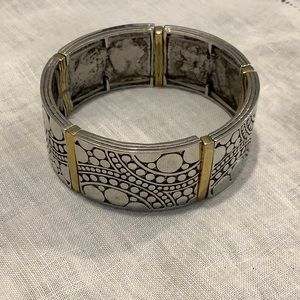 Silver and Gold Stretch Bracelet